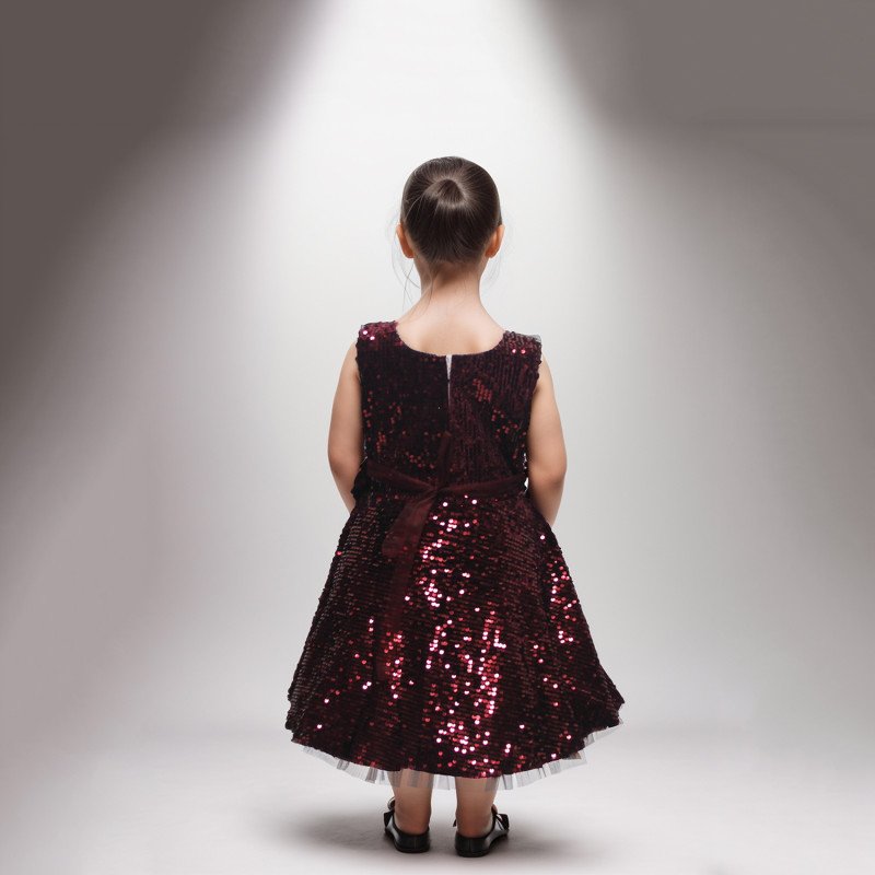 Maroon Sequins Frock