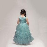 Pastel Blue Ruffle Gown
